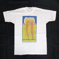 (T-SHIRT) DEAD STOCK NEW 1990'S MADE IN USA ANATOMICAL CHART TOOTH T-SHIRT