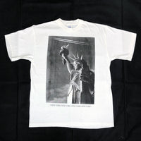 (T-SHIRT) DEAD STOCK NEW 1990'S MADE IN DOMINICA STATUE OF LIBERTY PHOTOGRAPHIC PRINT T-SHIRT