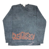 (T-SHIRT) 1990'S MADE IN USA POP SHOP TAG KEITH HARING TIE DYED LONG SLEEVE T-SHIRT