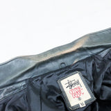 1980'S MADE IN KOREA OLD STUSSY LEATHER CAR COAT