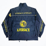 (VINTAGE) 1990'S MADE IN KOREA A.VERSACE MEDUSA EMBROIDERED RIP STOP NYLON JACKET