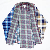 (DESIGNERS) REBUILD by NEEDLES REMAKE PATCHWORK LIGHT FLANNEL SHIRT