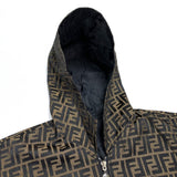 (DESIGNERS) 1990'S MADE IN ITALY FENDI JEANS ZUCCA PATTERN REVERSIBLE HOODED JACKET