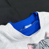 (T-SHIRT) 1990'S MADE IN USA DOUBLE SIDED CAT PRINT T-SHIRT