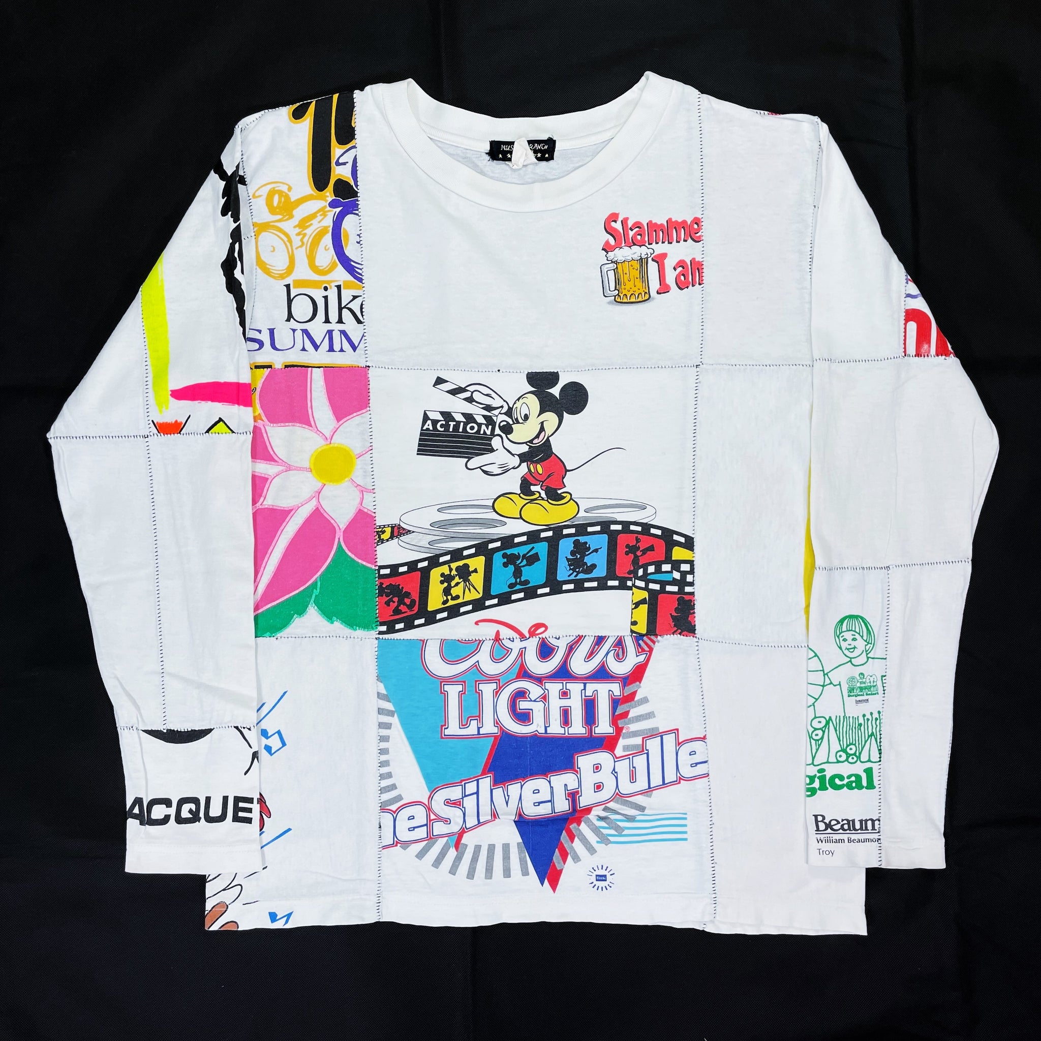 VINTAGE) 1990'S REMAKE NUMBER NINE STYLE PATCHWORK LONG SLEEVE T