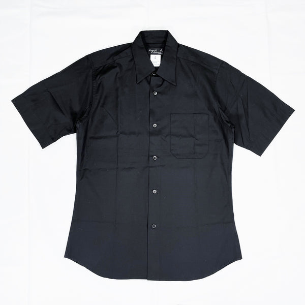(DESIGNERS) DEAD STOCK NEW 1990'S agnes b. homme PLAIN SHORT SLEEVE SHIRT