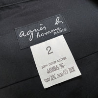 (DESIGNERS) DEAD STOCK NEW 1990'S agnes b. homme PLAIN SHORT SLEEVE SHIRT