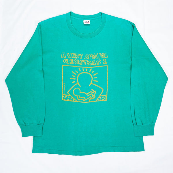 (T-SHIRT) 1987 MADE IN USA KEITH HARING DOUBLE SIDED PRINT LONG SLEEVE T-SHIRT