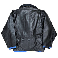 (DESIGNERS) 1980'S ISSEY MIYAKE OLD TAG 5 WAY DESIGN LAMB LEATHER DOUBLE BREAST JACKET