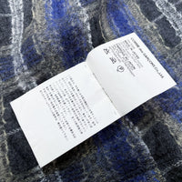 (DESIGNERS) AD2002 COMME des GARCONS HOMME PLAID PATTERN FULLING INSIDE OUT WOOL RIDERS JACKET