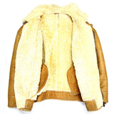 (VINTAGE) 1980'S MADE IN URUGUAY SUN NORTH SHEEPSKIN SHEARLING DOUBLE BREASTED BIKER JACKET