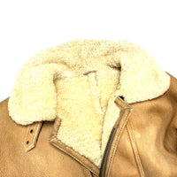 (VINTAGE) 1980'S MADE IN URUGUAY SUN NORTH SHEEPSKIN SHEARLING DOUBLE BREASTED BIKER JACKET