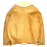 (VINTAGE) 1980'S MADE IN URUGUAY SUN NORTH SHEEPSKIN SHEARLING DOUBLE BREASTED BIKER JACKET