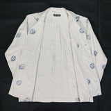 (DESIGNERS) 2000'S ISSEY MIYAKE BUTTON PATTERN ALL OVER PRINT OPEN COLLAR BOX SHIRT