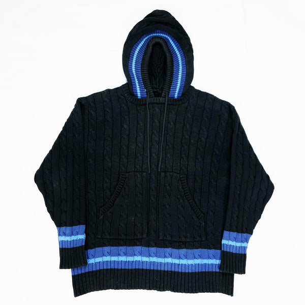 (DESIGNERS) 1990'S LET IT RIDE LAYERED STYLE DESIGN SEPARATE POCKET COTTON KNIT HOODIE