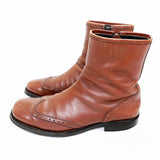 (OTHER) MADE IN ITALY miu miu WING TIP SIDE ZIPPER LEATHER BOOTS
