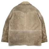 (VINTAGE) 1990'S MADE IN USA WESTERN by SCHOTT N.Y.C. SUEDE SHEARLING COAT