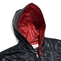 (DESIGNERS) 2000'S COMME des GARCONS SHIRT REVERSIBLE PADDED ZIP UP NYLON HOODED JACKET
