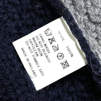 (VINTAGE) MADE IN IRELAND JOHN MOLLOY 5 COLOR PANELED FISHERMAN KNIT CARDIGAN