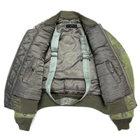 (VINTAGE) 2000'S AVIREX P.D.W. PADDED MA-1 FLIGHT JACKET WITH 5WAY BAG