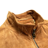 (VINTAGE) 2000'S FACONNABLE JEANS NUBUCK LEATHER BLOUSON