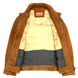 (VINTAGE) 2000'S FACONNABLE JEANS NUBUCK LEATHER BLOUSON