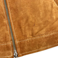 (VINTAGE) 2000'S FACONNABLE JEANS NUBUCK LEATHER BLOUSON