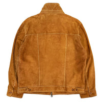 (VINTAGE) 2000'S FACONNABLE JEANS NUBUCK LEATHER BLOUSON