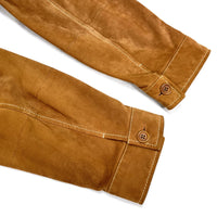(VINTAGE) 2000'S FACONNABLE JEANS NUBUCK LEATHER BLOUSON