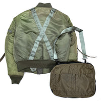 (VINTAGE) 2000'S AVIREX P.D.W. PADDED MA-1 FLIGHT JACKET WITH 5WAY BAG