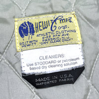 (VINTAGE) MADE IN USA HEWITT PLAIN SLEEVE LEATHER VARSITY JACKET