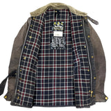 (VINTAGE) 1996 MADE IN ENGLAND BARBOUR INTERNATIONAL 3 WARRANT OILED JACKET