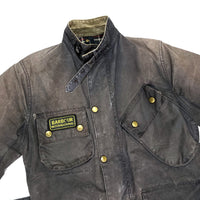 (VINTAGE) 1996 MADE IN ENGLAND BARBOUR INTERNATIONAL 3 WARRANT OILED JACKET