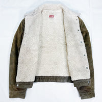 (VINTAGE) 1980'S MADE IN USA Levi's 70412-1577 4 POCKET CORDUROY SHERPA TRUCKER JACKET