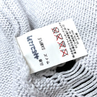 (DESIGNERS) MIHARA YASUHIRO SAMPLE TAG DISTRESSED ZIP UP COTTON KNIT HOODIE