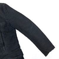 (DESIGNERS) 2000'S UNDER COVER GARMENT DYED WRAPPING POCKET DESIGN THIN PADDED RIDERS COAT