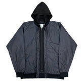 (VINTAGE) 2000'S OLD STUSSY HOODIE LAYERED STYLE DESIGN NYLON VARSITY JACKET