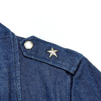 (VINTAGE) 2000'S SCHOTT ONE STAR DENIM DOUBLE BREASTED BIKER JACKET