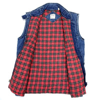 (VINTAGE) 1990'S ST JOHN'S BAY STAND COLLAR PADDED DENIM VEST
