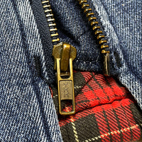 (VINTAGE) 1990'S ST JOHN'S BAY STAND COLLAR PADDED DENIM VEST