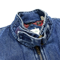(VINTAGE) 1990'S ST JOHN'S BAY STAND COLLAR PADDED DENIM VEST