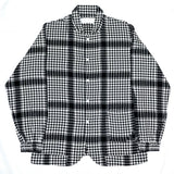 (DESIGNERS) PHINGELIN HOUNDSTOOTH LATTICE PATTERN DEFORMED JACKET