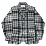 (DESIGNERS) PHINGELIN HOUNDSTOOTH LATTICE PATTERN DEFORMED JACKET