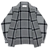 (DESIGNERS) PHINGELIN HOUNDSTOOTH LATTICE PATTERN DEFORMED JACKET