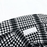 (DESIGNERS) PHINGELIN HOUNDSTOOTH LATTICE PATTERN DEFORMED JACKET