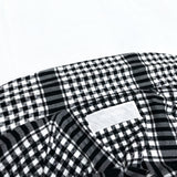 (DESIGNERS) PHINGELIN HOUNDSTOOTH LATTICE PATTERN DEFORMED JACKET