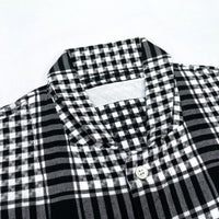 (DESIGNERS) PHINGELIN HOUNDSTOOTH LATTICE PATTERN DEFORMED JACKET