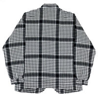 (DESIGNERS) PHINGELIN HOUNDSTOOTH LATTICE PATTERN DEFORMED JACKET