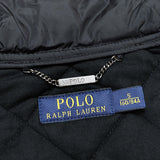 (VINTAGE) 2000'S POLO RALPH LAUREN LEATHER PIPING QUILTED VEST