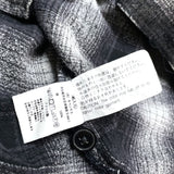 (DESIGNERS) MADE IN USA AIE LEOPARD PATTERN PANELED SHADOW PLAID PULLOVER BONDAGE SHIRT